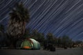 Star Trails in the Salton Sea, California USA