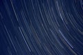 Star trails, vision of the stars that rotate in the firmament