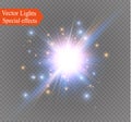 Star on a transparent background,light effect,vector illustration. burst with sparkles. Royalty Free Stock Photo