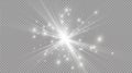 Star on a transparent background,light effect,vector illustration. burst with sparkles.