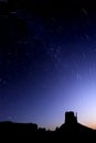 Star trial over the monument valley park Royalty Free Stock Photo