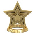 Star trophy golden - glass