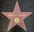 The star of US president Ronald Reagan