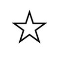 Star vector icon, classic form, outline variant