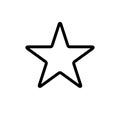 Star vector icon with slightly rounded corners, outline variant