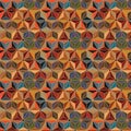 Star vintage Japanese asanoha isometric seamless pattern