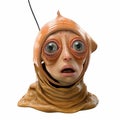 Star Wars Mask: Brown Stuffed Animal In Polychrome Terracotta Style