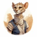 Star Wars Character Art King Cats Cat As Teenage Sphinx In Shirt And Vest Royalty Free Stock Photo