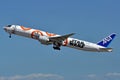 Star Wars Livery colorful aircraft takes off in blue background