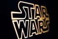 Star Wars logo on the screen
