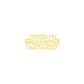 Star wars logo white background editorial illustrative Royalty Free Stock Photo