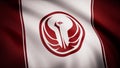 Star Wars Old Republic Symbol on flag. The Star Wars theme. Editorial only use