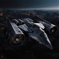 Dark Silver And Aquamarine Space Fighter: Photorealistic Renderings Of An Evil Empire Airplane