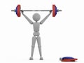 Star weightlifter moment. Royalty Free Stock Photo