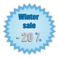Star for winter discount prices. Vector illustrati