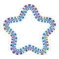 Star zip icon. Simple illustration colorful icom Royalty Free Stock Photo