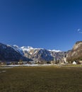Stara Fuzina with Julian Alps, Triglav National Park, Slovenia Royalty Free Stock Photo