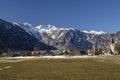 Stara Fuzina with Julian Alps, Triglav National Park, Slovenia Royalty Free Stock Photo