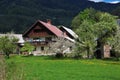 Stara Fuzina, Slovenia - 30 Apr 2018: Stara Fuzina in the Alps of Slovenia Royalty Free Stock Photo