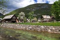 Stara Fuzina, Slovenia - 30 Apr 2018: Stara Fuzina in the Alps of Slovenia Royalty Free Stock Photo