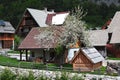 Stara Fuzina, Slovenia - 30 Apr 2018: Stara Fuzina in the Alps of Slovenia Royalty Free Stock Photo