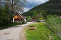 Stara Fuzina, Slovenia - 30 Apr 2018: Stara Fuzina in the Alps of Slovenia Royalty Free Stock Photo