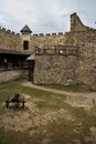 Stara Lubovna - Lubovniansky Castle, Slovakia: Lubovniansky Castle stands on a limestone hill above the road and the left shore of