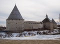 Staraya Ladoga Fortress at the end of winter, Staraya Ladoga Royalty Free Stock Photo