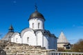 Church of St. George in Staraya Ladoga, XII century, ancient Church of Russia in fortress, river Volkhov, Novgorod Rus, Aldeigja, Royalty Free Stock Photo