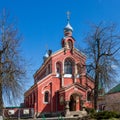 Staraya Ladoga, Russia, At the entrance to the Staraya Ladoga St. Nicholas Monastery on a sunny spring morning Royalty Free Stock Photo