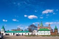 Staraya Ladoga, Russia, At the entrance to the Staraya Ladoga St. Nicholas Monastery on a sunny spring morning Royalty Free Stock Photo