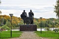 Rurik and Prophetic Oleg monument in Staraya Ladoga, Russia