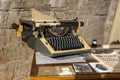 Staraya Ladoga, RUSSIA - September 01, 2022: vintage typewriter