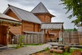 Old wooden manor of a medieval Rushan in Staraya Russa