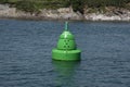 Starboard marker buoy off St Mawes Cornwall, UK