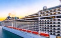 Starboard side of MSC Fantasia Cruise Ship of MSC Cruises