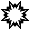 Starburst icon symbol design element