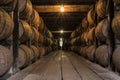 Starburst on Lights in Bourbon Aging Warehouse Royalty Free Stock Photo