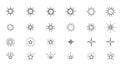 Starburst and Sparkle Icons Set Vector Illustration Royalty Free Stock Photo