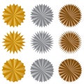 Starburst Sticker Set Royalty Free Stock Photo