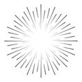 Starburst, sun rays. Comic explosion effect. Flat vector illustration