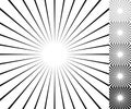 Starburst / sunburst background element set. 6 thickness.