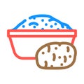 starch potato color icon vector illustration