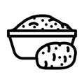 starch potato line icon vector illustration