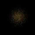 Stardust gold. Particles shimmer brilliance. Glowing stars. Decoration for new year Christmas holiday, confetti. Vector isolated.