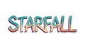 Starfall Logo with a Grungy, Textured Font Effect, vector design Generative AI Royalty Free Stock Photo