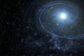 Starfield galaxy spiral- Elements of this Image Furnished by NASA Royalty Free Stock Photo