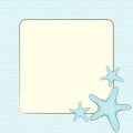 Starfis on a blue border background