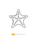 Starfish Animal Outline Vector Icon