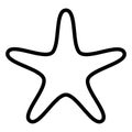 Starfish animal shell isolated icon